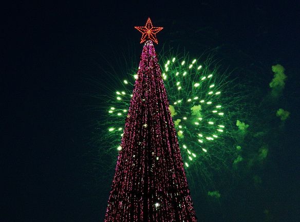 Новогодний фейерверк 2013 над Барнаулом (фото,видео)