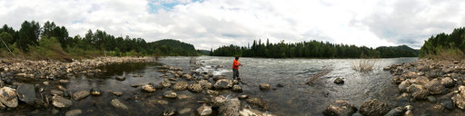3D панорамы Горного Алтая. Рыбалка на реке Бия