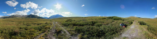 3D панорамы Горного Алтая. Спуск в долину с Оройского перевала